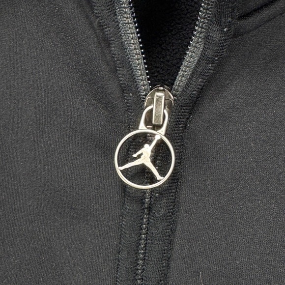 Jordan Bred Track Jacket Men XL Black Gray Full Zip Pocket Heavyweight Bomber - Picture 4 of 11